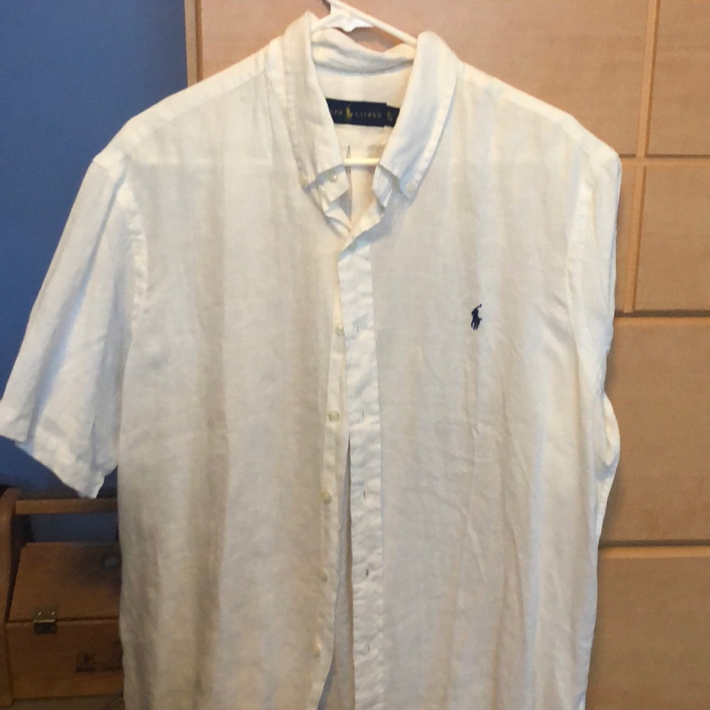 Ralph Lauren White Linen Shirt